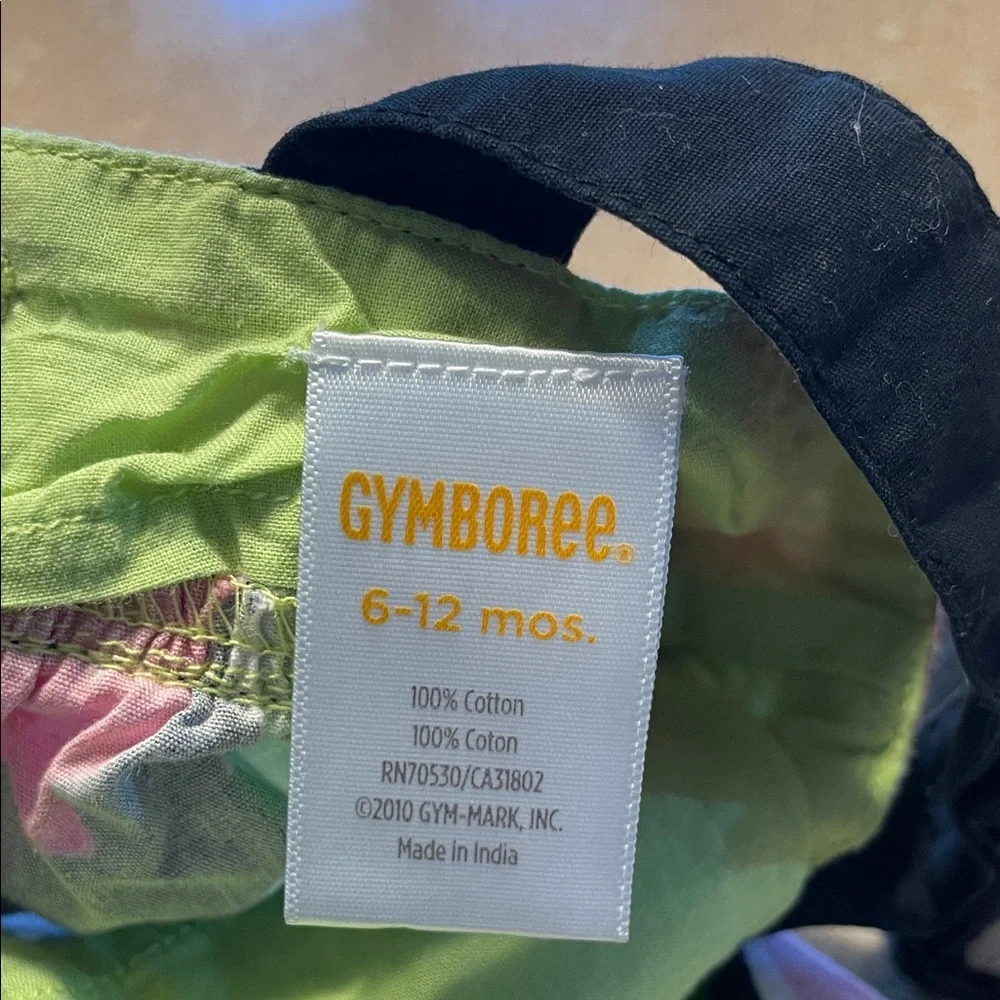Gymboree Pink & Green Abstract Floral Sundress